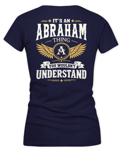 ABRAHAM KT06-M008 It’s a [NAME] Thing – You Wouldn’t Understand | Personalized Vintage T-Shirt - Women's V-Neck T-Shirt - Navy