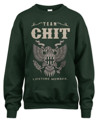CHIT TP06-K82 – Personalized Classic Style Apparel “Team NAME Lifetime Member” - Unisex Sweatshirt - Forest Green