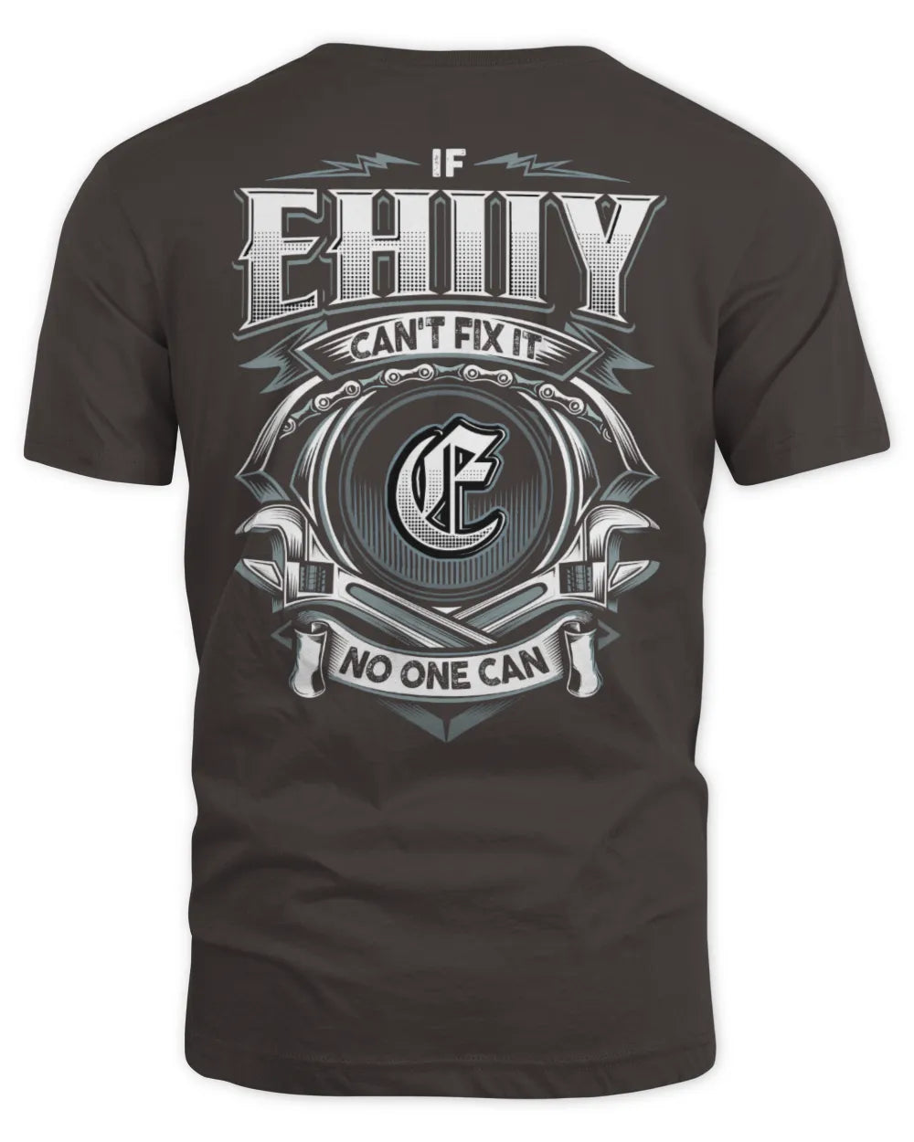EHIIY AP81-K4-626 - Personalized Ahmed Quote Apparel “If Ahmed Can't Fix It, No One Can” - Unisex Standard T-Shirt - Dark Chocolate