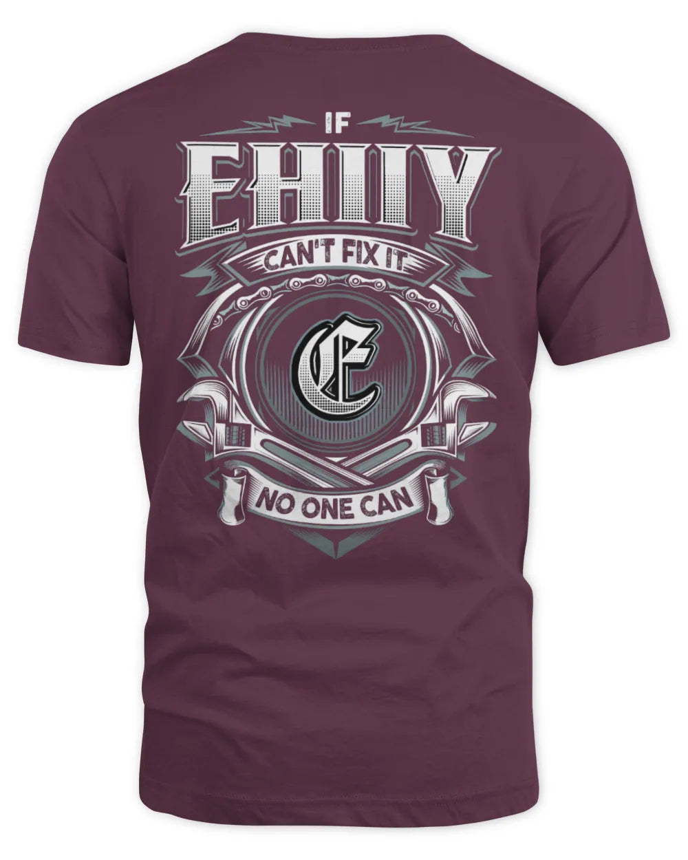 EHIIY AP81-K4-626 - Personalized Ahmed Quote Apparel “If Ahmed Can't Fix It, No One Can” - Unisex Standard T-Shirt - Maroon
