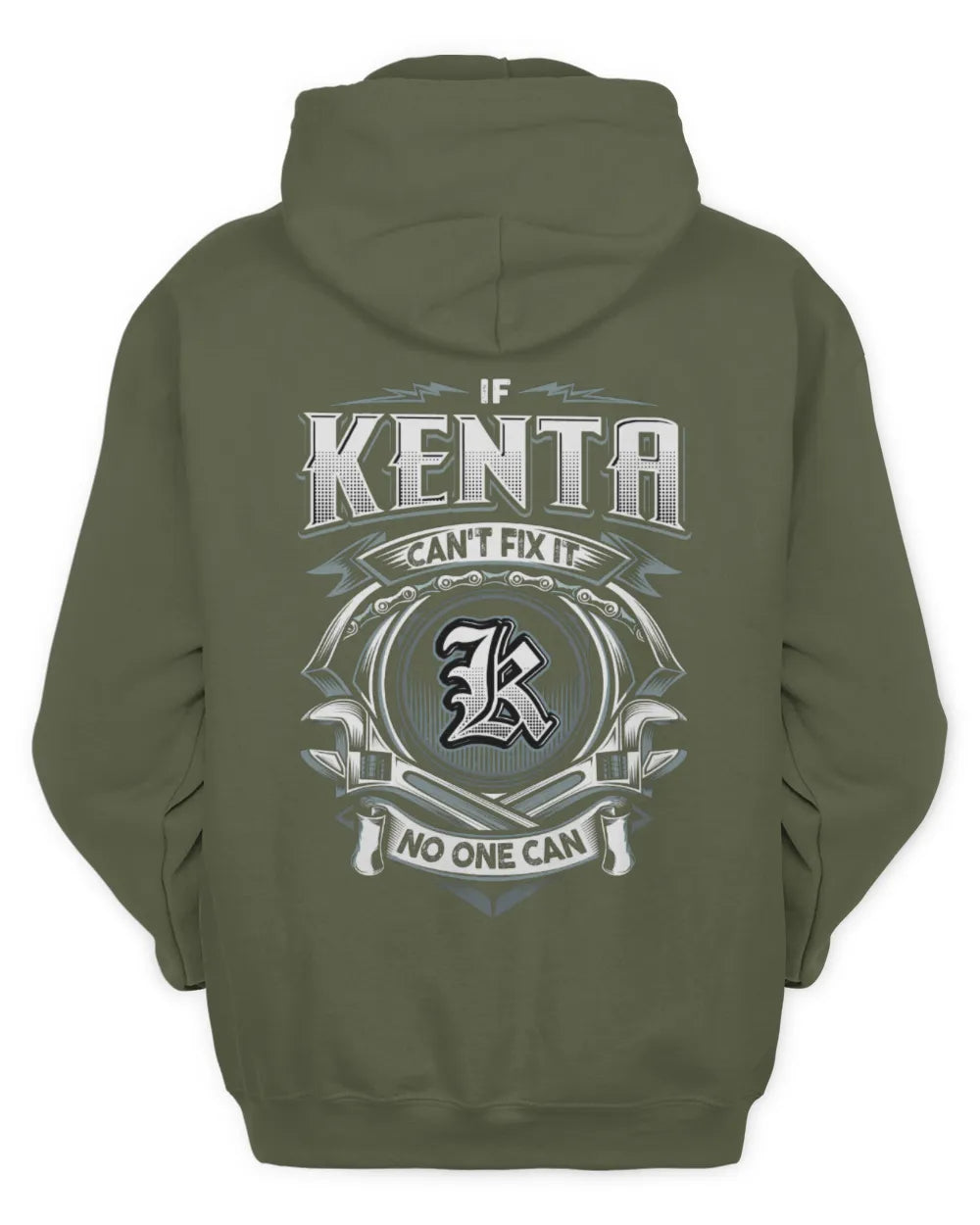 KENTA AP81-K4-626 - Personalized Ahmed Quote Apparel “If Ahmed Can't Fix It, No One Can” - Unisex Hoodie - Military Green