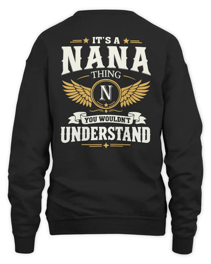 NANA KT06-M008 It’s a [NAME] Thing – You Wouldn’t Understand | Personalized Vintage T-Shirt - Unisex Sweatshirt - Black