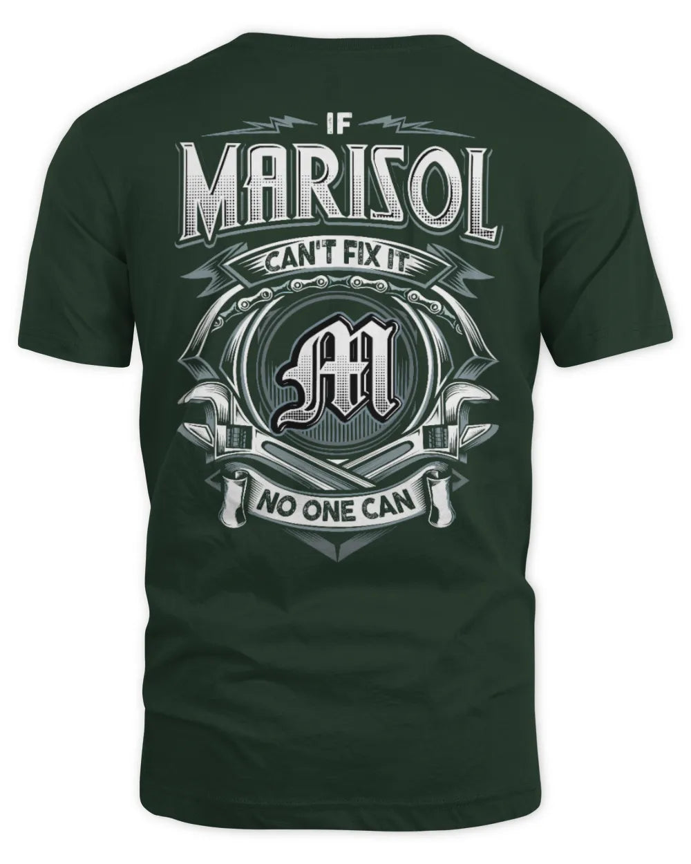 MARISOL AP81-K4-626 - Personalized Ahmed Quote Apparel “If Ahmed Can't Fix It, No One Can” - Unisex Standard T-Shirt - Forest Green