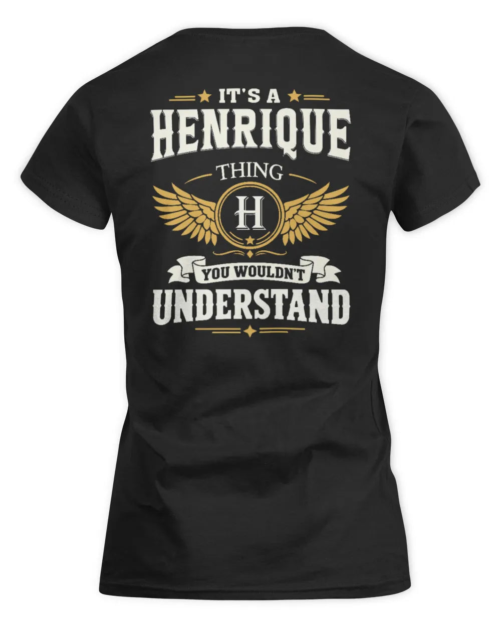 HENRIQUE KT06-M008 It’s a [NAME] Thing – You Wouldn’t Understand | Personalized Vintage T-Shirt - Women's Standard T-Shirt - Black