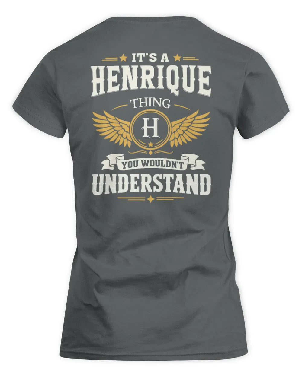 HENRIQUE KT06-M008 It’s a [NAME] Thing – You Wouldn’t Understand | Personalized Vintage T-Shirt - Women's Standard T-Shirt - Charcoal
