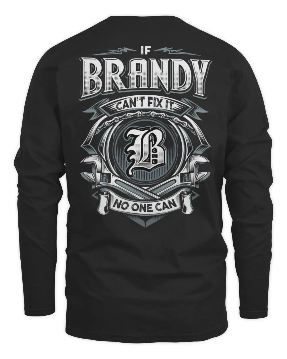 BRANDY AP81-K4-626 - Personalized Ahmed Quote Apparel “If Ahmed Can't Fix It, No One Can” - Men's Long Sleeved T-Shirt - Black