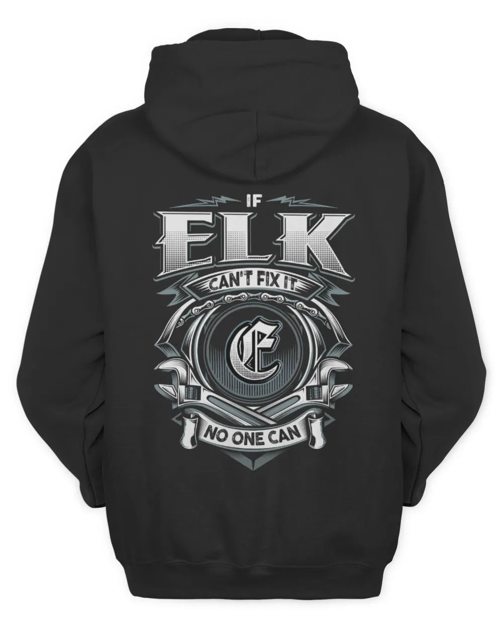 ELK AP81-K4-626 - Personalized Ahmed Quote Apparel “If Ahmed Can't Fix It, No One Can” - Unisex Hoodie - Black