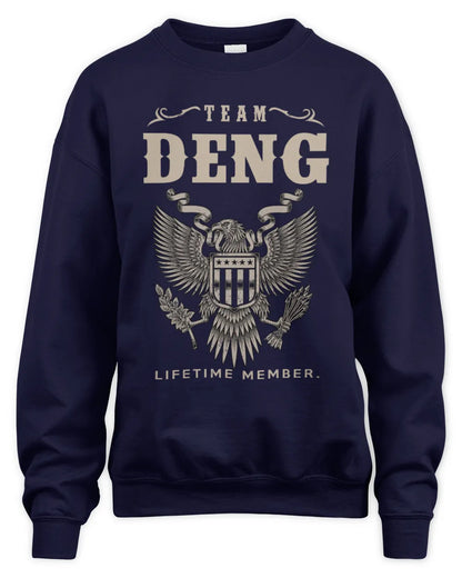 DENG TP06-K82 – Personalized Classic Style Apparel “Team NAME Lifetime Member” - Unisex Sweatshirt - Navy