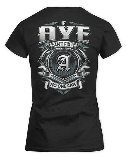 AYE AP81-K4-626 - Personalized Ahmed Quote Apparel “If Ahmed Can't Fix It, No One Can” - Women's Standard T-Shirt - Black
