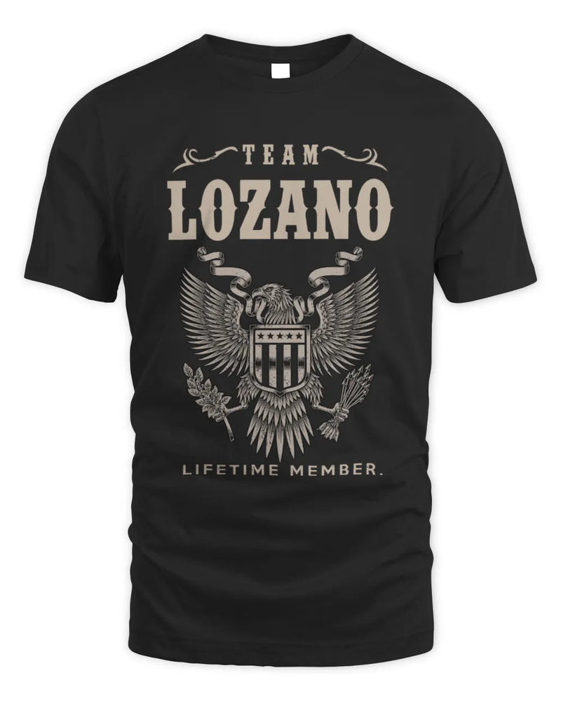 LOZANO TP06-K82 – Personalized Classic Style Apparel “Team NAME Lifetime Member” - Unisex Standard T-Shirt - Black