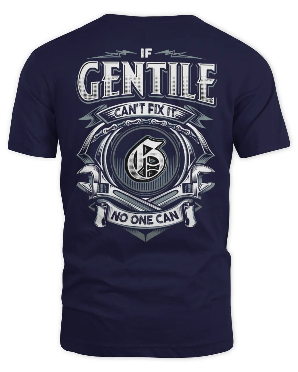 GENTILE AP81-K4-626 - Personalized Ahmed Quote Apparel “If Ahmed Can't Fix It, No One Can” - Unisex Standard T-Shirt - Navy