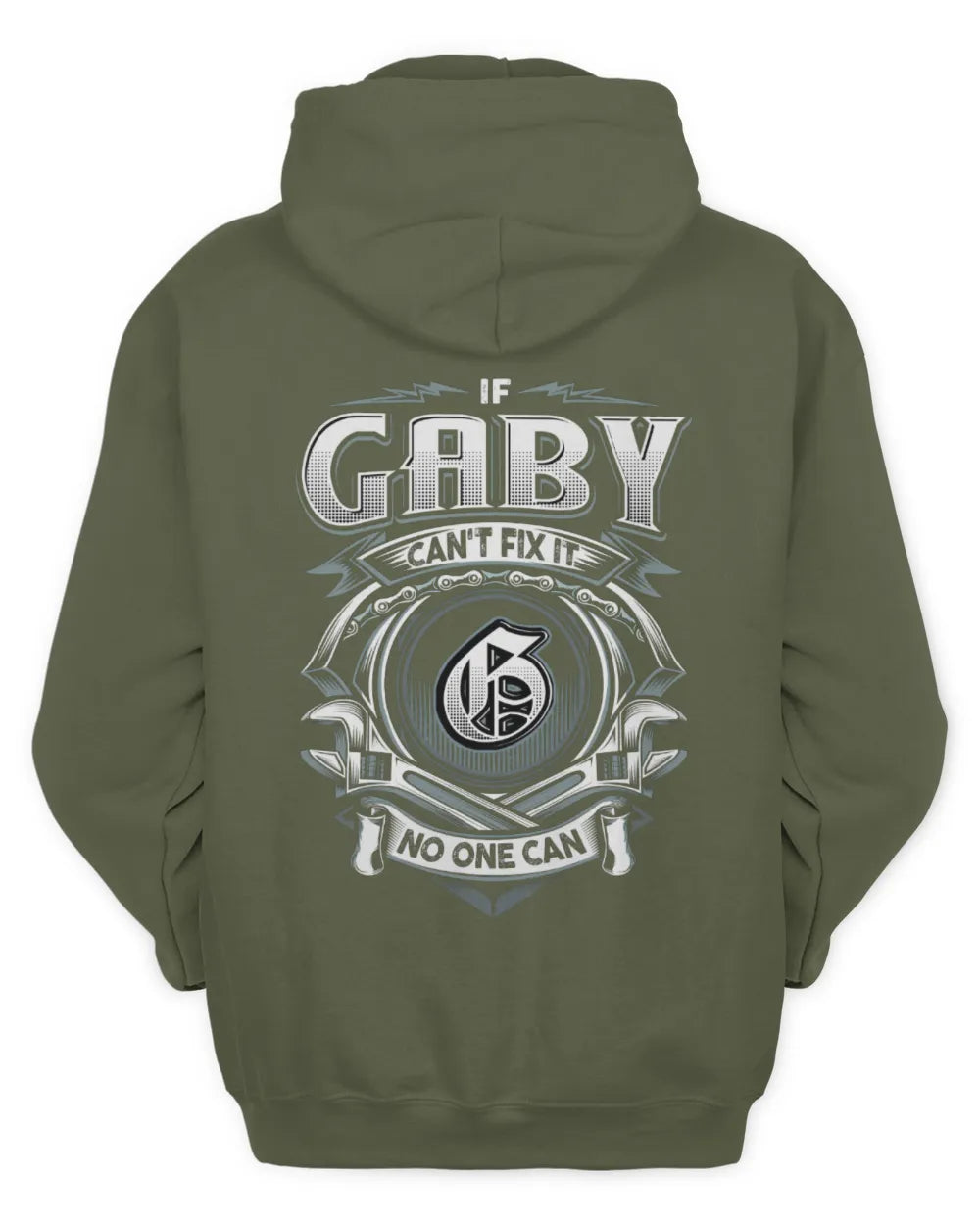 GABY AP81-K4-626 - Personalized Ahmed Quote Apparel “If Ahmed Can't Fix It, No One Can” - Unisex Hoodie - Military Green