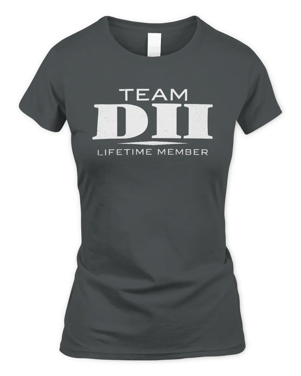 DII BL62-K4-128 - Personalized “Team NAME Lifetime Member” - Women's Standard T-Shirt - Charcoal