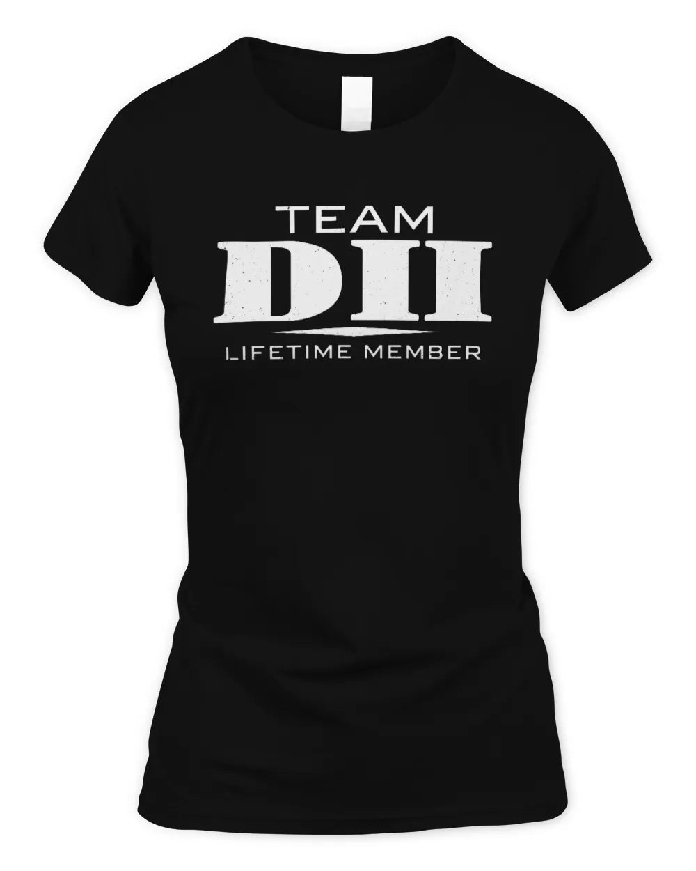 DII BL62-K4-128 - Personalized “Team NAME Lifetime Member” - Women's Standard T-Shirt - Black
