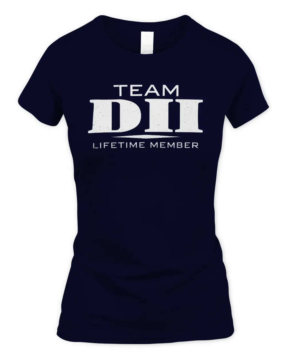 DII BL62-K4-128 - Personalized “Team NAME Lifetime Member” - Women's Standard T-Shirt - Navy
