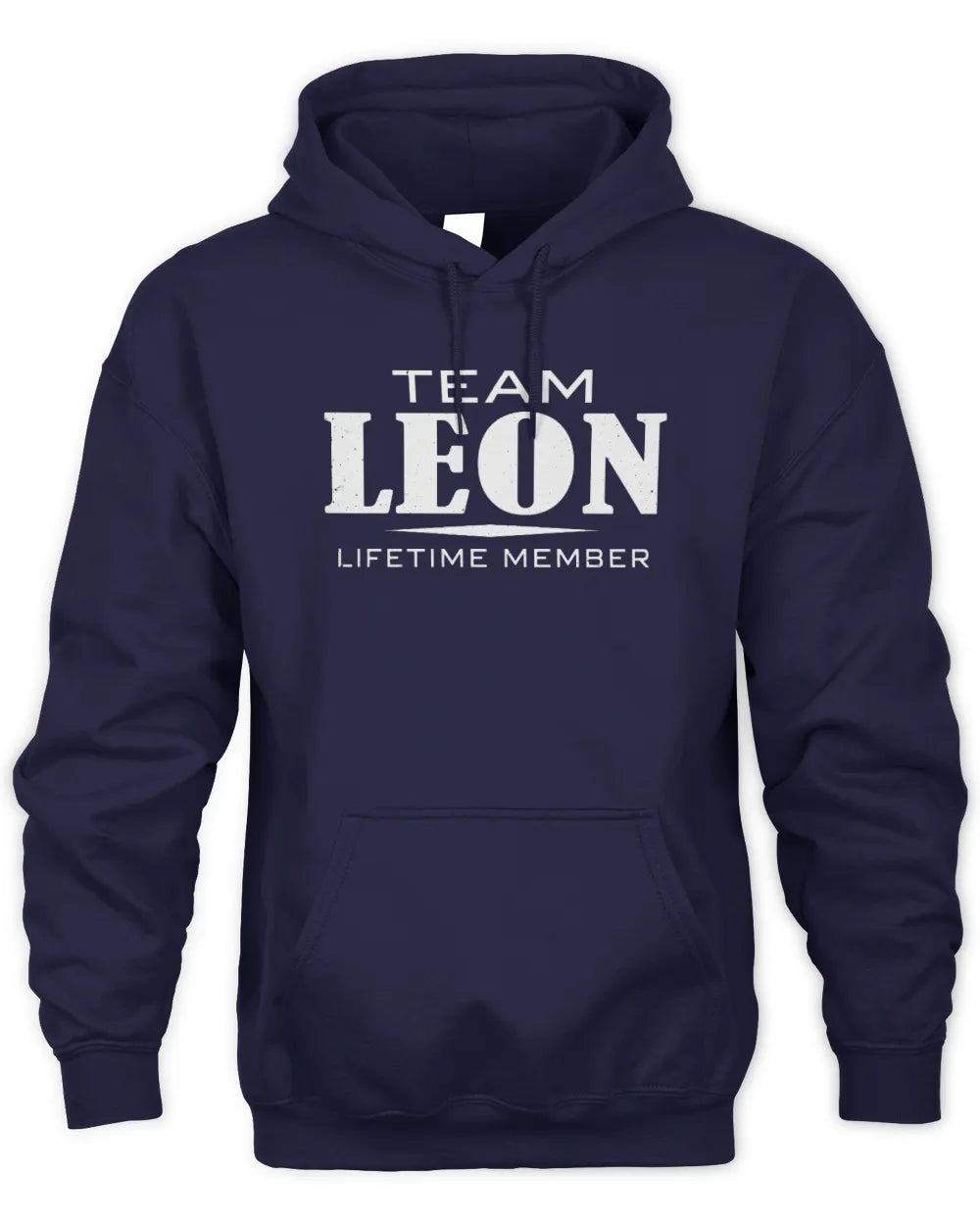 LEON BL62-K4-128 - Personalized “Team NAME Lifetime Member” - Unisex Hoodie - Navy