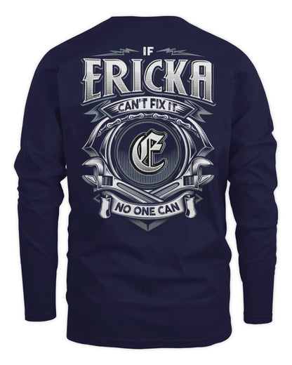 ERICKA AP81-K4-626 - Personalized Ahmed Quote Apparel “If Ahmed Can't Fix It, No One Can” - Men's Long Sleeved T-Shirt - Navy