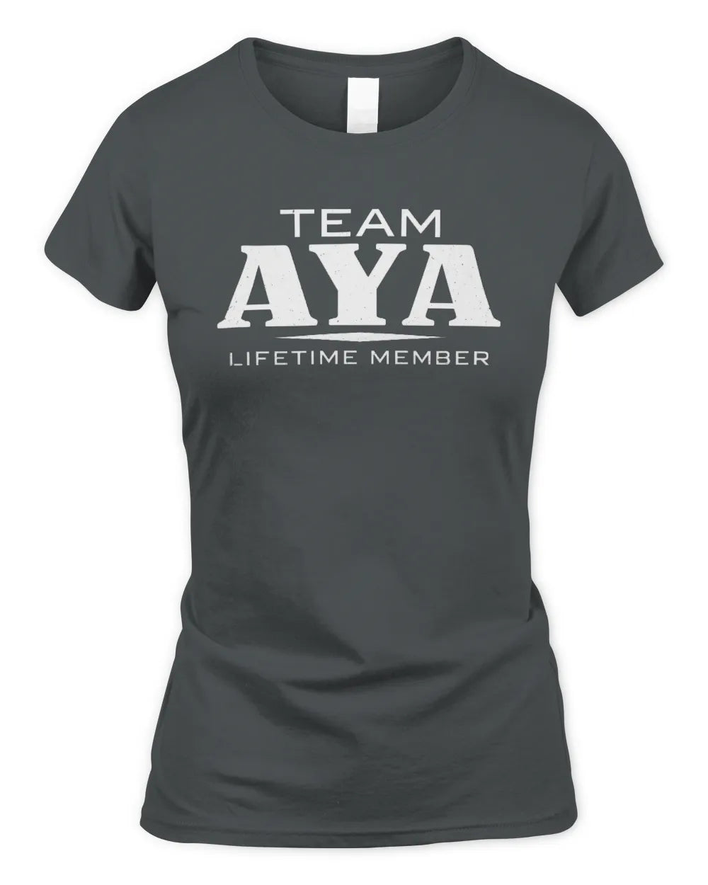 AYA BL62-K4-128 - Personalized “Team NAME Lifetime Member” - Women's Standard T-Shirt - Charcoal