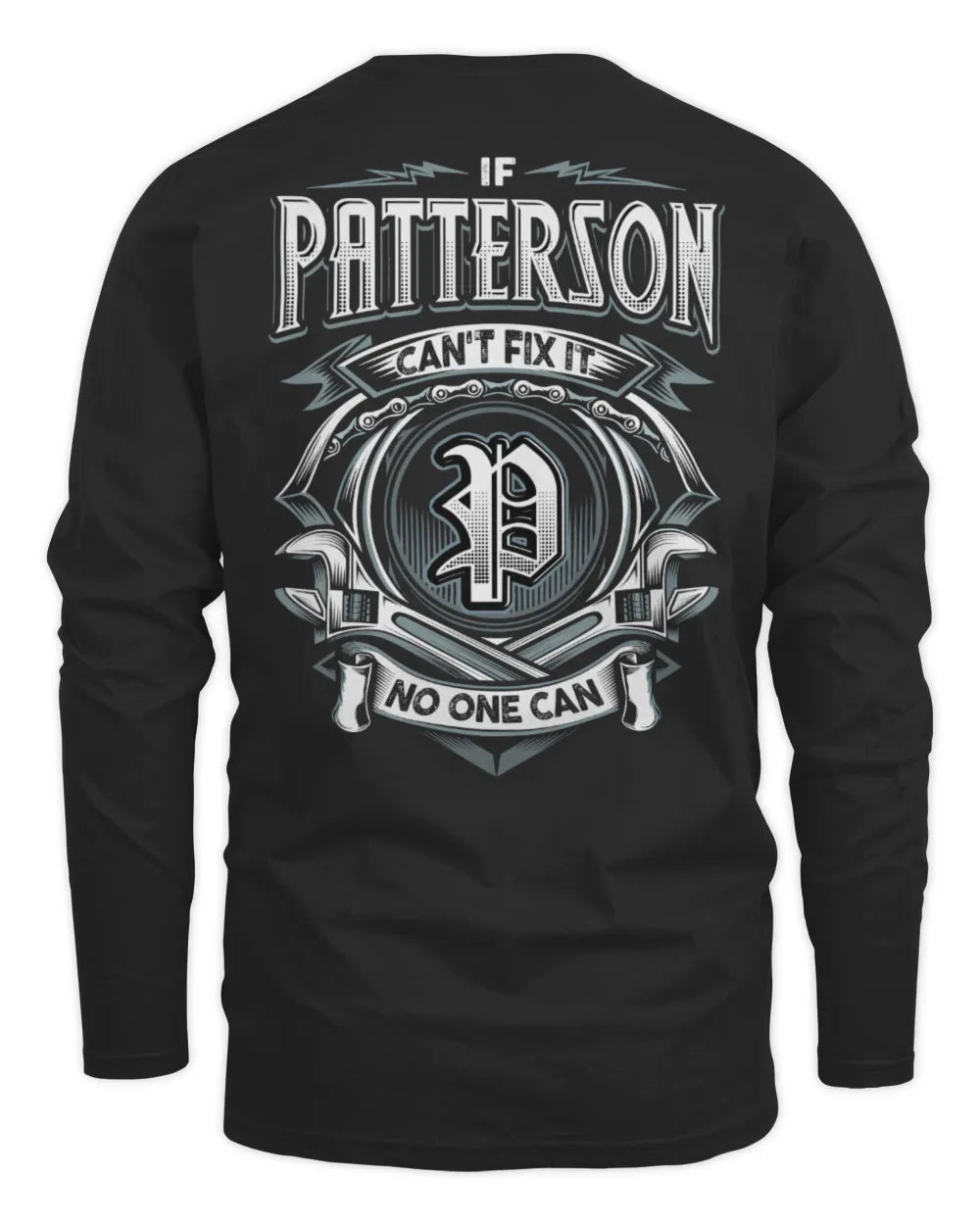 PATTERSON AP81-K4-626 - Personalized Ahmed Quote Apparel “If Ahmed Can't Fix It, No One Can” - Men's Long Sleeved T-Shirt - Black