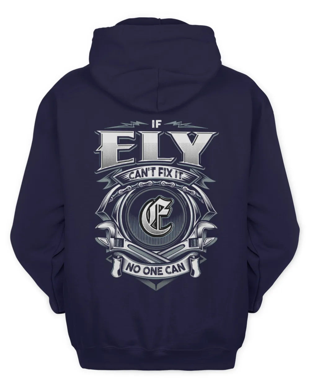 ELY AP81-K4-626 - Personalized Ahmed Quote Apparel “If Ahmed Can't Fix It, No One Can” - Unisex Hoodie - Navy