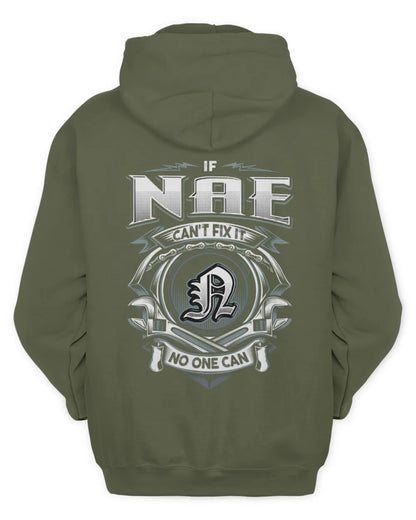 NAE AP81-K4-626 - Personalized Ahmed Quote Apparel “If Ahmed Can't Fix It, No One Can” - Unisex Hoodie - Military Green