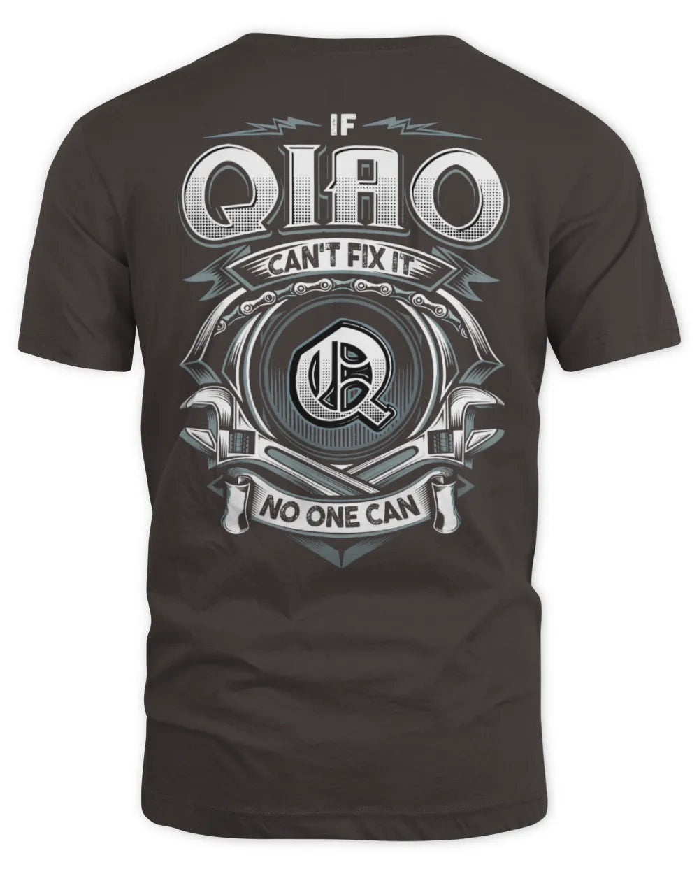 QIAO AP81-K4-626 - Personalized Ahmed Quote Apparel “If Ahmed Can't Fix It, No One Can” - Unisex Standard T-Shirt - Dark Chocolate