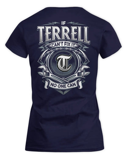 TERRELL AP81-K4-626 - Personalized Ahmed Quote Apparel “If Ahmed Can't Fix It, No One Can” - Women's Standard T-Shirt - Navy