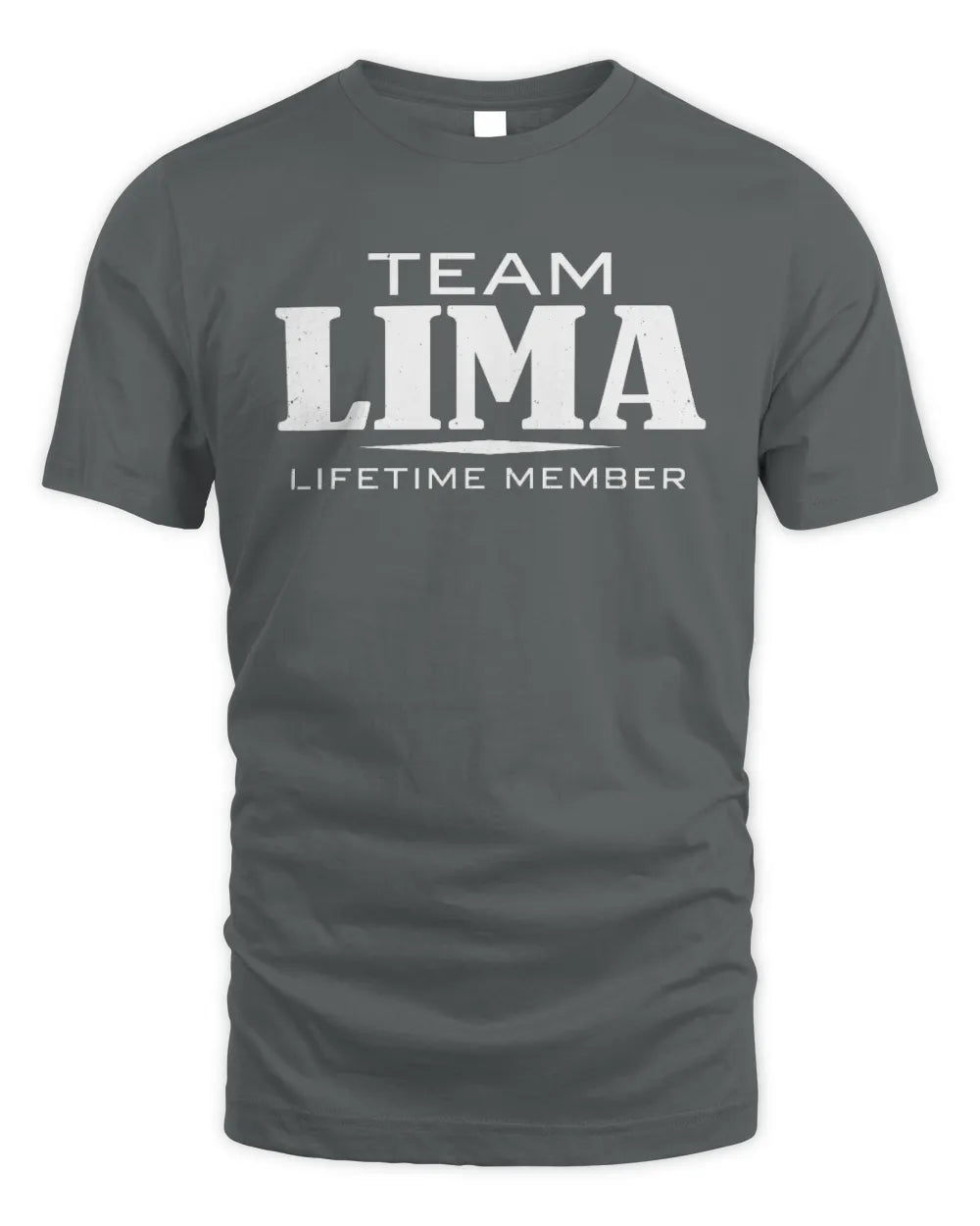 LIMA BL62-K4-128 - Personalized “Team NAME Lifetime Member” - Unisex Standard T-Shirt - Charcoal