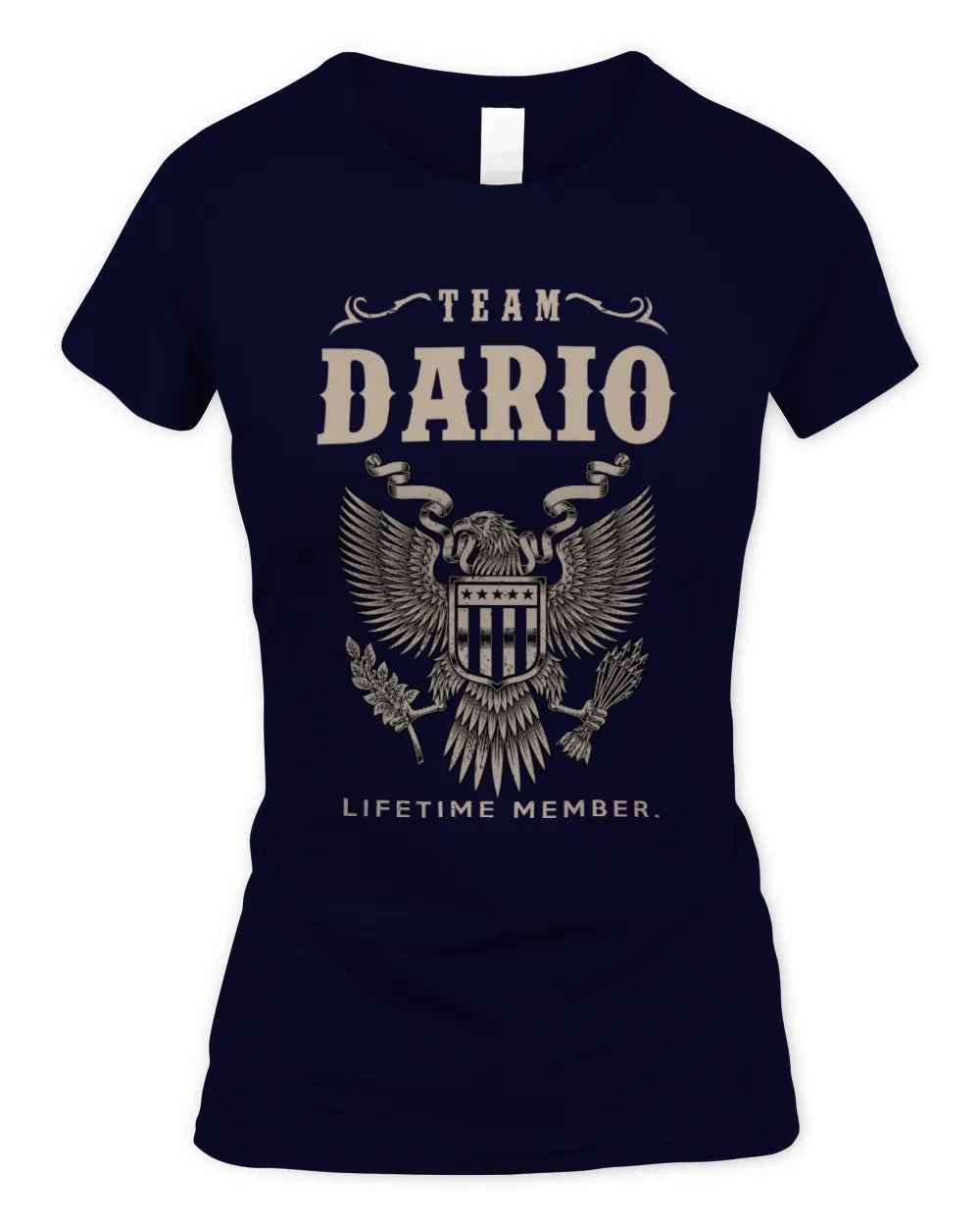 DARIO TP06-K82 – Personalized Classic Style Apparel “Team NAME Lifetime Member” - Women's Standard T-Shirt - Navy