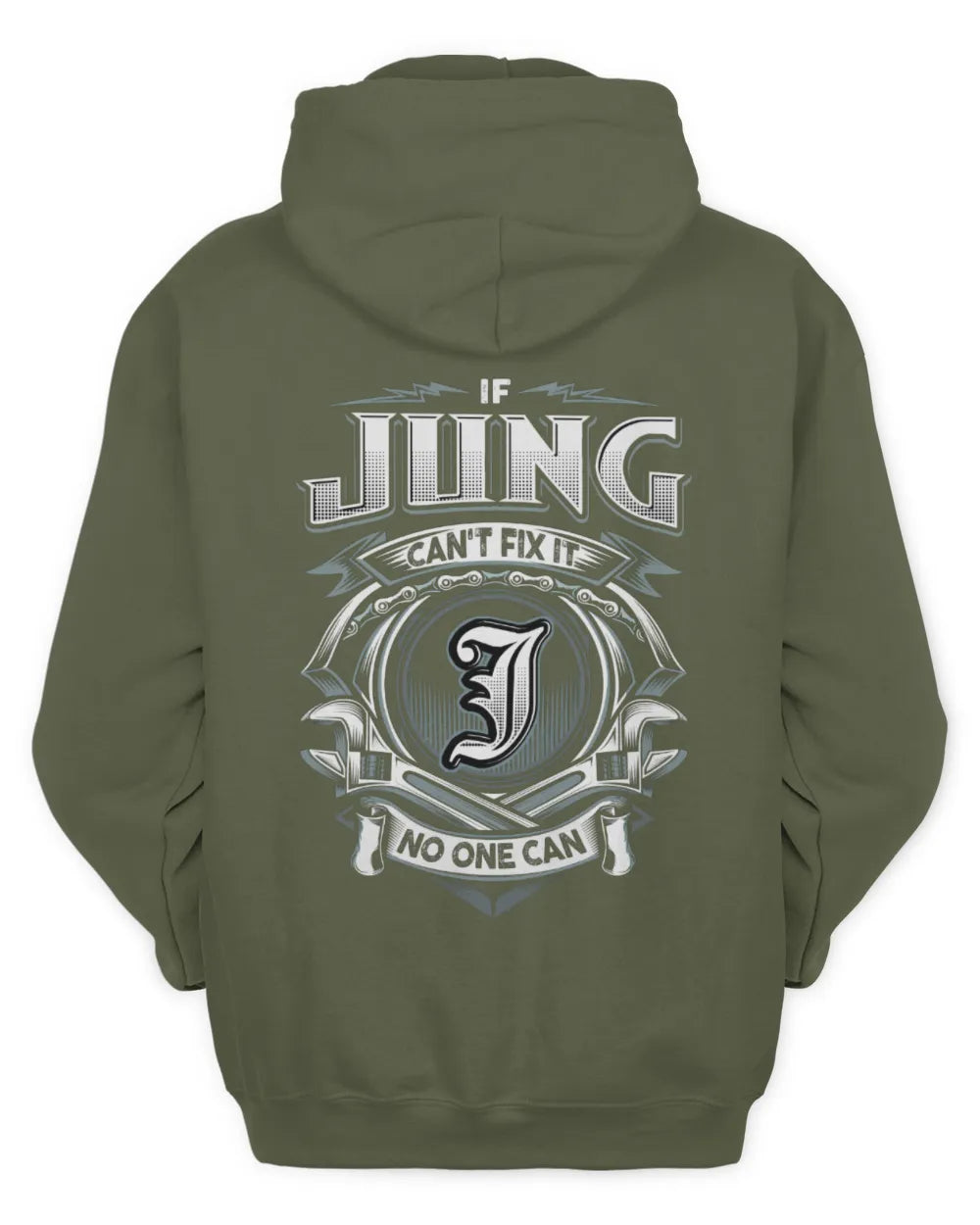 JUNG AP81-K4-626 - Personalized Ahmed Quote Apparel “If Ahmed Can't Fix It, No One Can” - Unisex Hoodie - Military Green