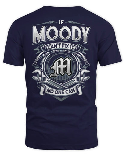 MOODY AP81-K4-626 - Personalized Ahmed Quote Apparel “If Ahmed Can't Fix It, No One Can” - Unisex Standard T-Shirt - Navy