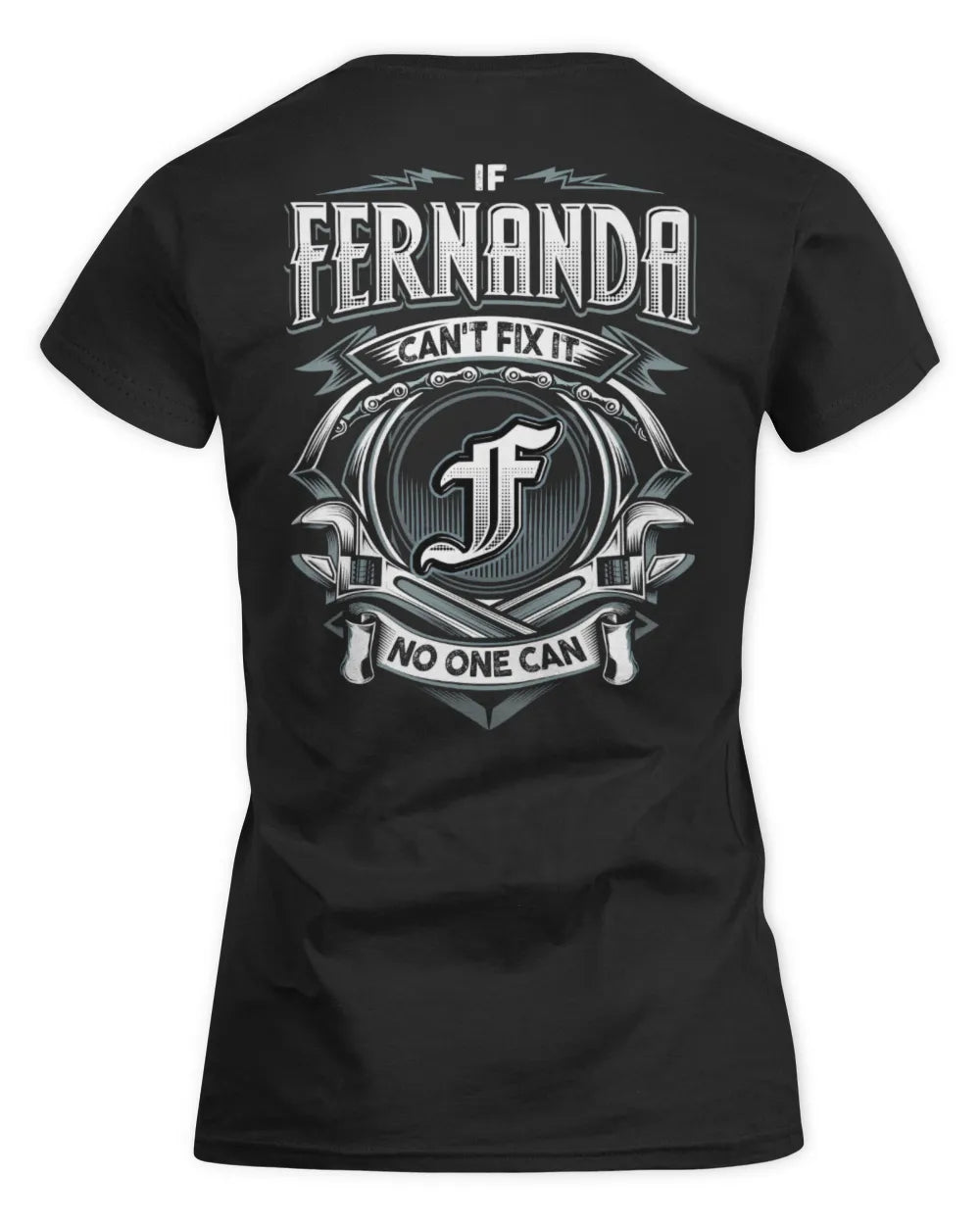 FERNANDA AP81-K4-626 - Personalized Ahmed Quote Apparel “If Ahmed Can't Fix It, No One Can” - Women's Standard T-Shirt - Black