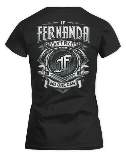 FERNANDA AP81-K4-626 - Personalized Ahmed Quote Apparel “If Ahmed Can't Fix It, No One Can” - Women's Standard T-Shirt - Black