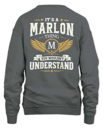 MARLON KT06-M008 It’s a [NAME] Thing – You Wouldn’t Understand | Personalized Vintage T-Shirt - Unisex Sweatshirt - Charcoal