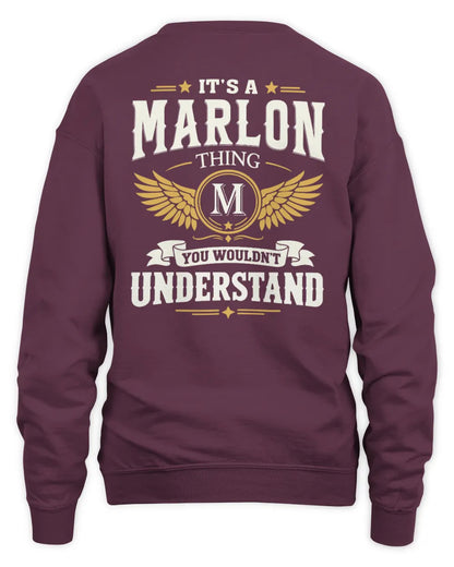 MARLON KT06-M008 It’s a [NAME] Thing – You Wouldn’t Understand | Personalized Vintage T-Shirt - Unisex Sweatshirt - Maroon