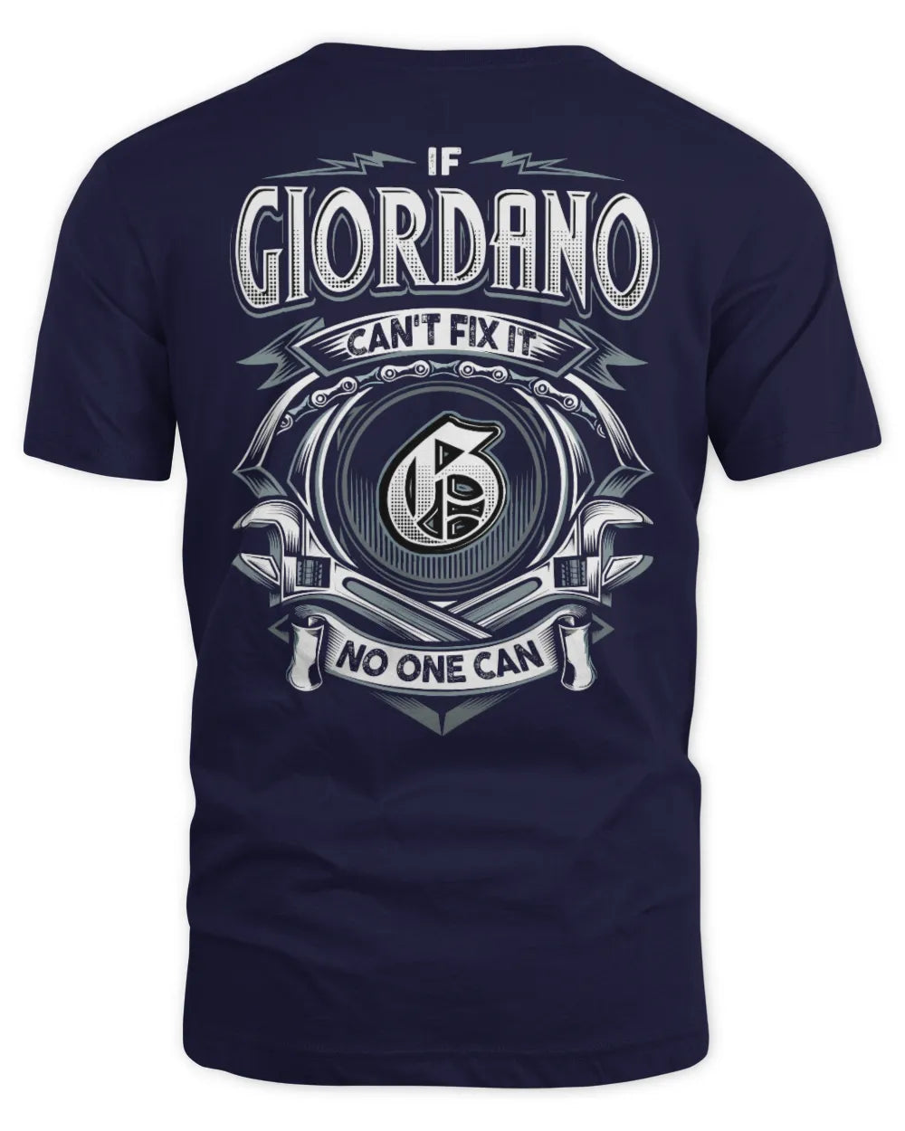 GIORDANO AP81-K4-626 - Personalized Ahmed Quote Apparel “If Ahmed Can't Fix It, No One Can” - Unisex Standard T-Shirt - Navy