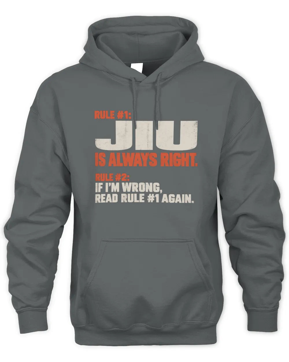 JIU NP1-H006 - Always Right Personalized Name T-Shirt – Funny Custom Name Shirt - Unisex Hoodie - Charcoal