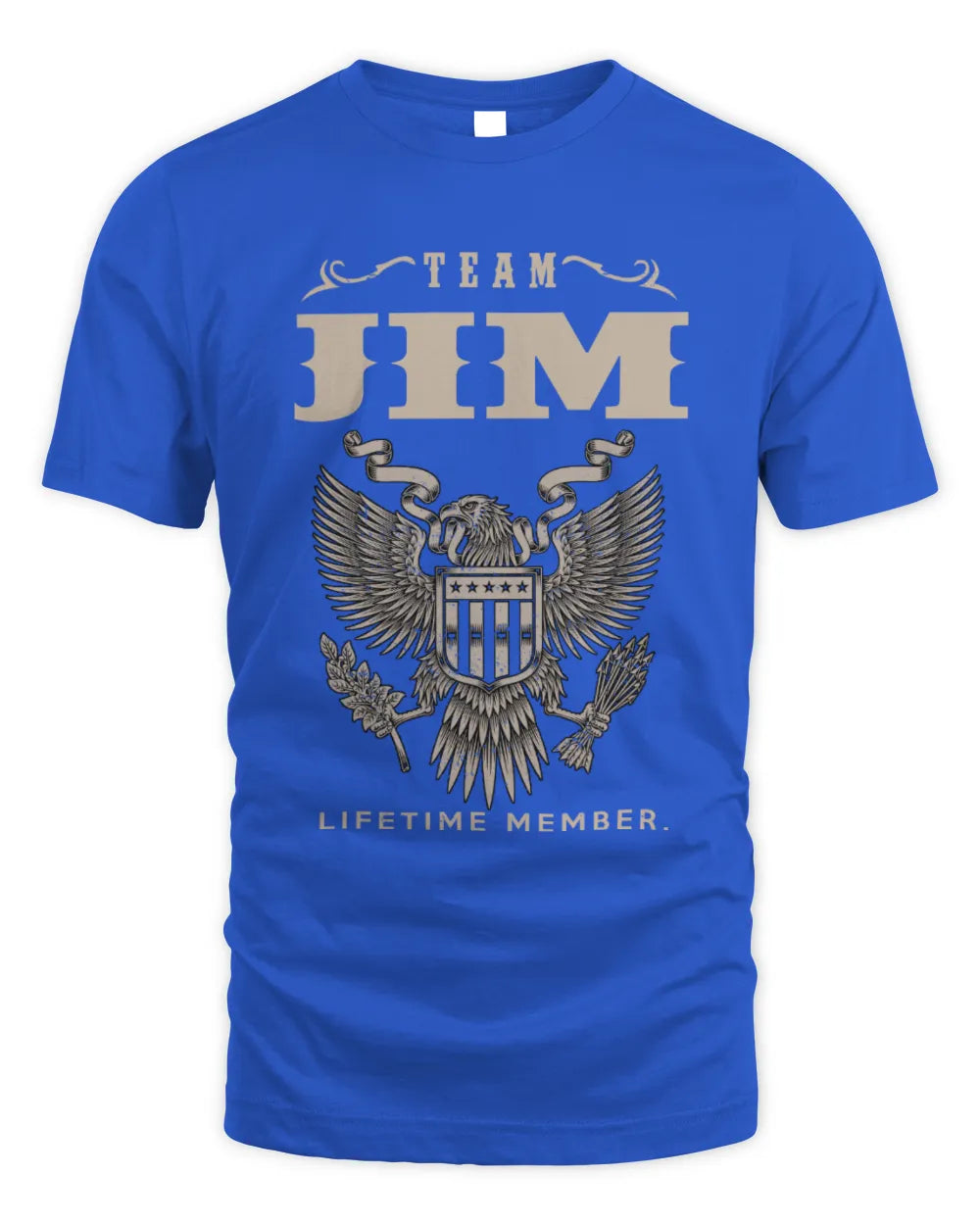 JIM TP06-K82 – Personalized Classic Style Apparel “Team NAME Lifetime Member” - Unisex Standard T-Shirt - Royal