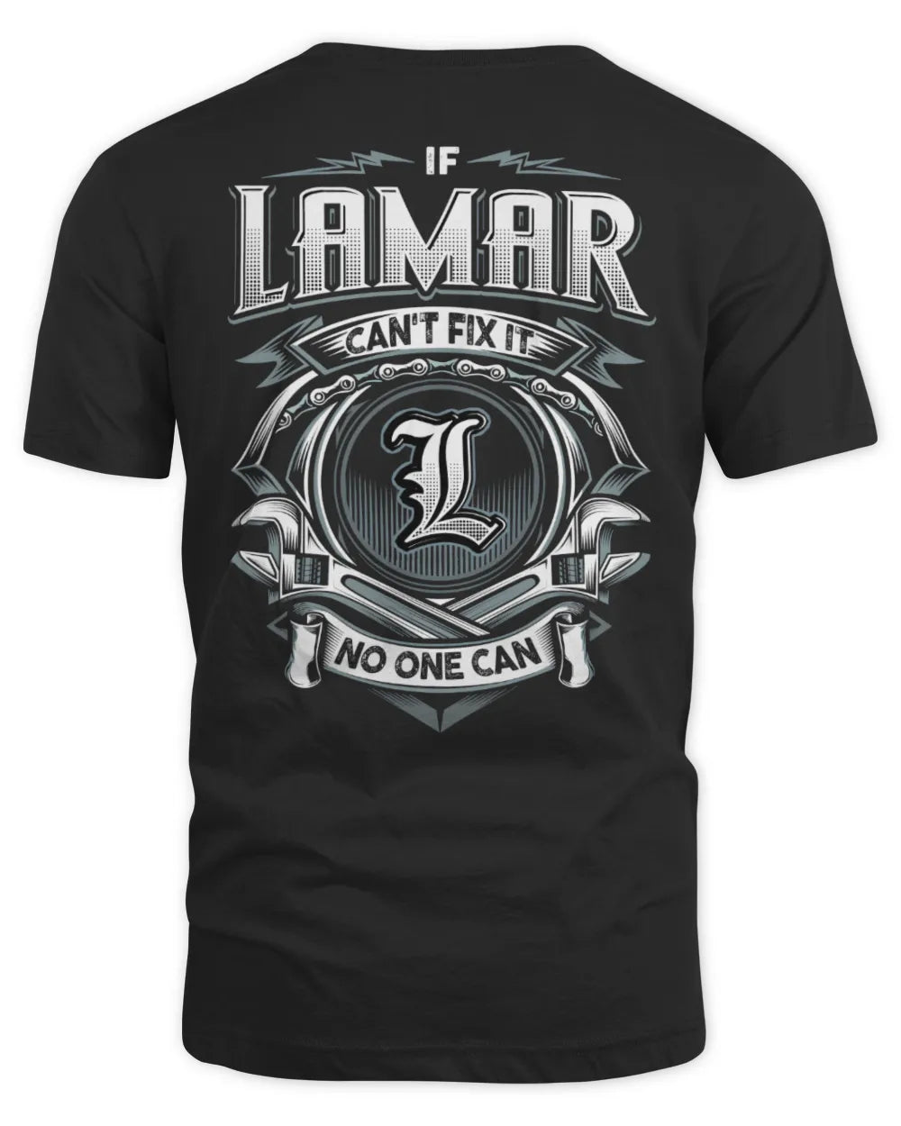 LAMAR AP81-K4-626 - Personalized Ahmed Quote Apparel “If Ahmed Can't Fix It, No One Can” - Unisex Standard T-Shirt - Black