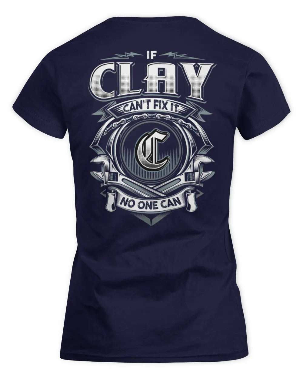 CLAY AP81-K4-626 - Personalized Ahmed Quote Apparel “If Ahmed Can't Fix It, No One Can” - Women's Standard T-Shirt - Navy