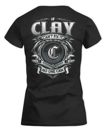 CLAY AP81-K4-626 - Personalized Ahmed Quote Apparel “If Ahmed Can't Fix It, No One Can” - Women's Standard T-Shirt - Black