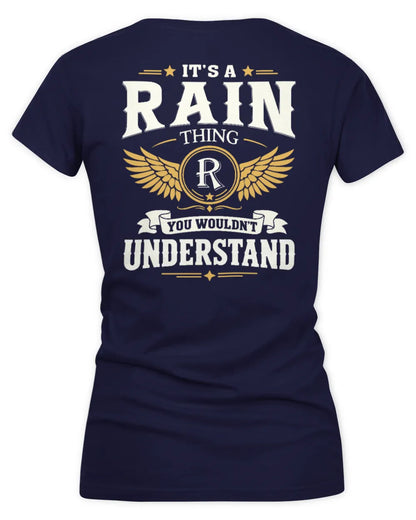RAIN KT06-M008 It’s a [NAME] Thing – You Wouldn’t Understand | Personalized Vintage T-Shirt - Women's V-Neck T-Shirt - Navy