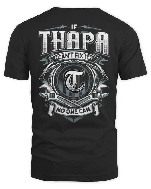 THAPA AP81-K4-626 - Personalized Ahmed Quote Apparel “If Ahmed Can't Fix It, No One Can” - Unisex Standard T-Shirt - Black