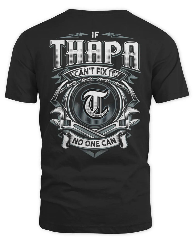 THAPA AP81-K4-626 - Personalized Ahmed Quote Apparel “If Ahmed Can't Fix It, No One Can” - Unisex Standard T-Shirt - Black