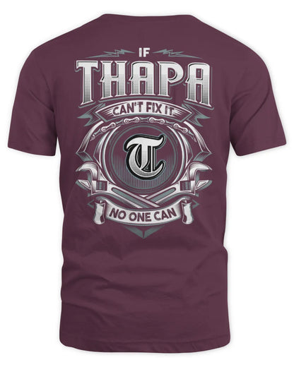 THAPA AP81-K4-626 - Personalized Ahmed Quote Apparel “If Ahmed Can't Fix It, No One Can” - Unisex Standard T-Shirt - Maroon