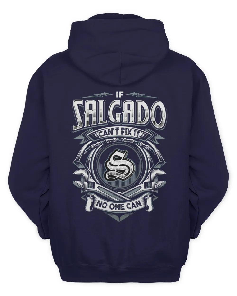 SALGADO AP81-K4-626 - Personalized Ahmed Quote Apparel “If Ahmed Can't Fix It, No One Can” - Unisex Hoodie - Navy