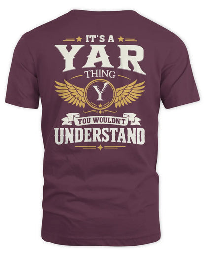 YAR KT06-M008 It’s a [NAME] Thing – You Wouldn’t Understand | Personalized Vintage T-Shirt - Unisex Standard T-Shirt - Maroon