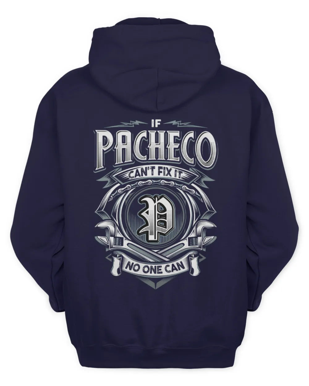 PACHECO AP81-K4-626 - Personalized Ahmed Quote Apparel “If Ahmed Can't Fix It, No One Can” - Unisex Hoodie - Navy