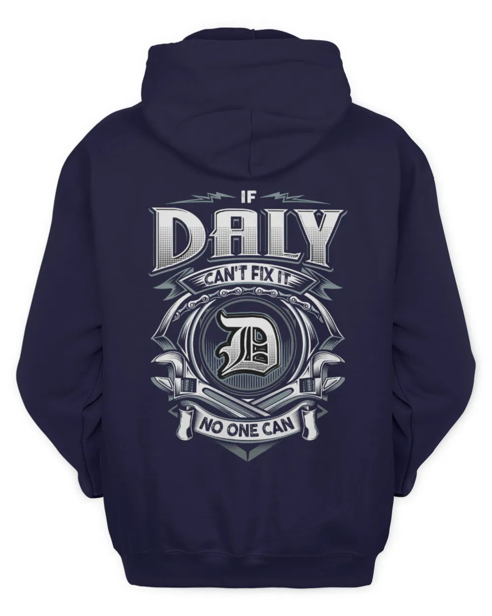 DALY AP81-K4-626 - Personalized Ahmed Quote Apparel “If Ahmed Can't Fix It, No One Can” - Unisex Hoodie - Navy