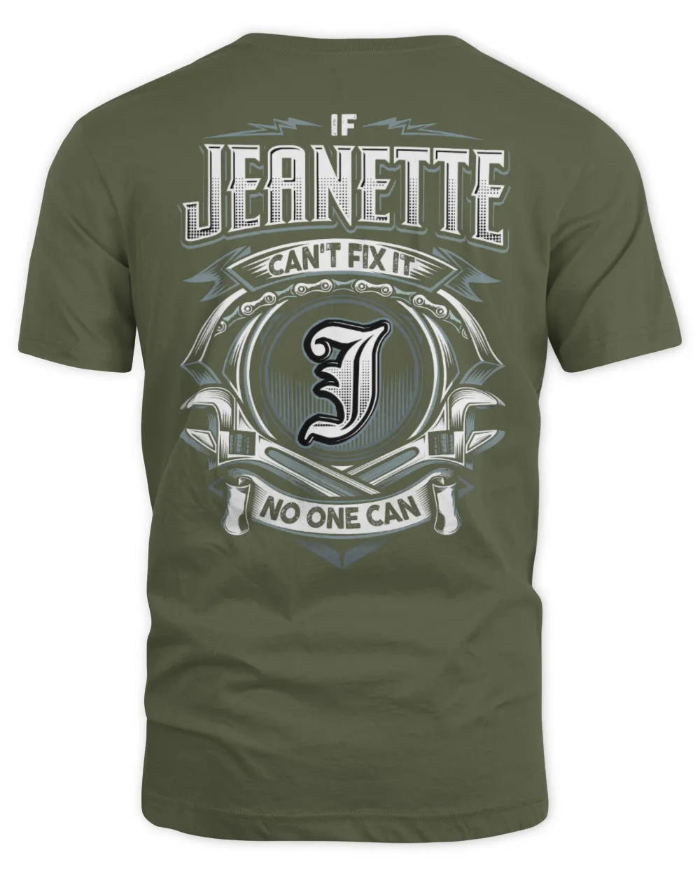 JEANETTE AP81-K4-626 - Personalized Ahmed Quote Apparel “If Ahmed Can't Fix It, No One Can” - Unisex Standard T-Shirt - Military Green